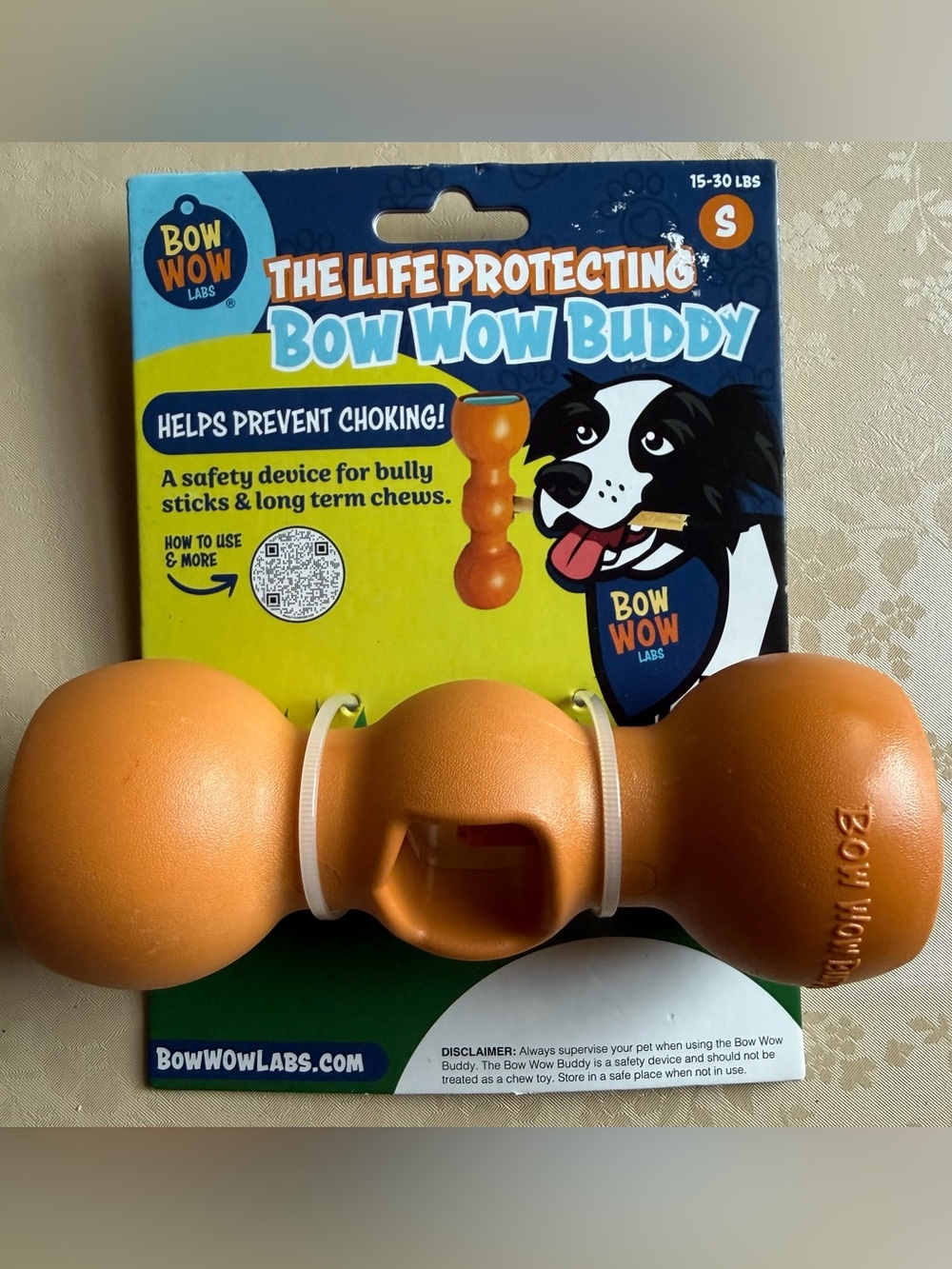 New Bow Wow Labs "Bow Wow Buddy" Bully Stick Holder - Orange-small